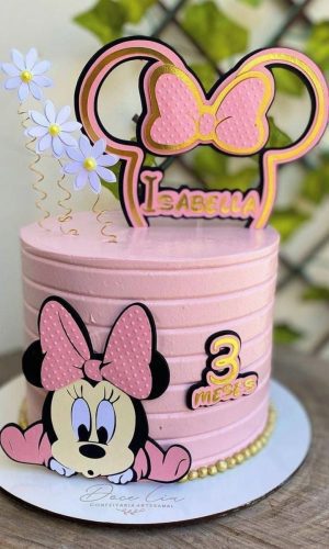 Arquivo de Corte Topo de Bolo Minnie Baby em Camadas 1320