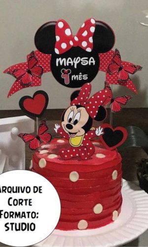 Arquivo de Corte Topo de Bolo Minnie Baby Studio