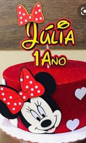 Arquivo de corte topo de bolo Minnie camadas