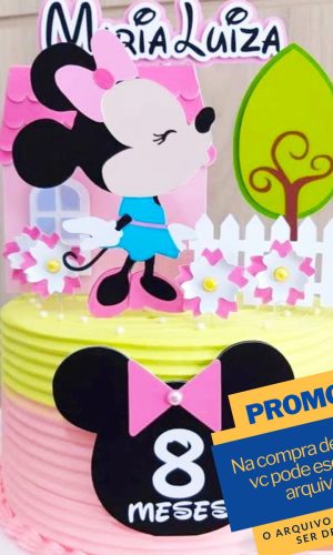Arquivo de corte topo de bolo Minnie cute