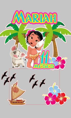 Arquivo De Corte Topo De Bolo Moana Baby