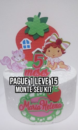 Arquivo de corte Topo de bolo Moranguinho STUDIO+14
