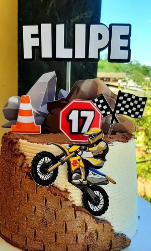 Arquivo de corte topo de bolo Motocross