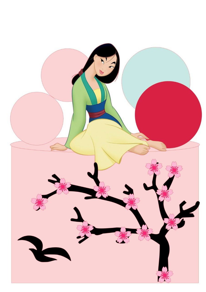 ARQUIVO DE CORTE TOPO DE BOLO Mulan