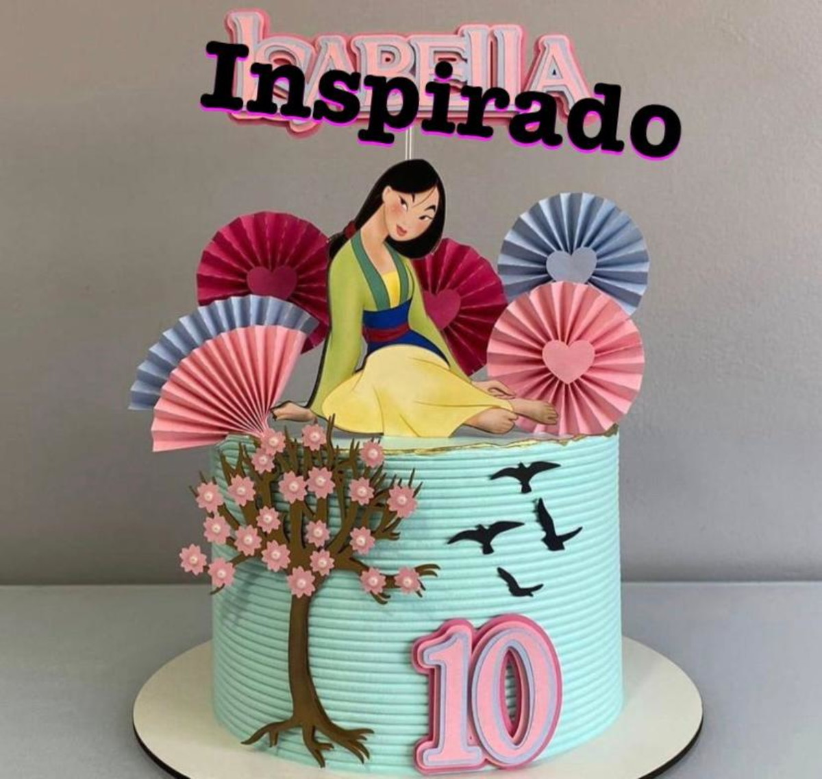 ARQUIVO DE CORTE TOPO DE BOLO Mulan - Imagem 2