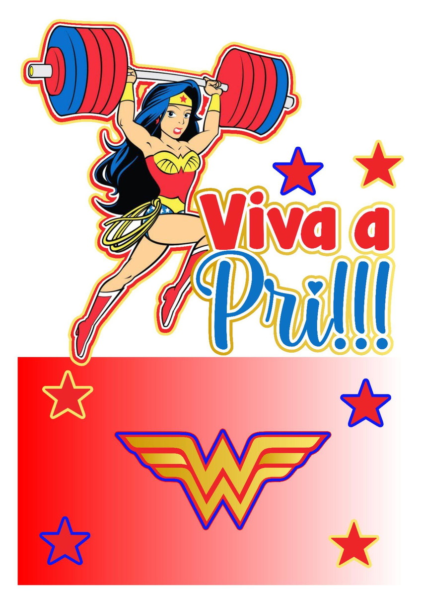 Arquivo de Corte Topo de Bolo Mulher Maravilha 09