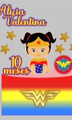 Arquivo de Corte Topo de Bolo Mulher Maravilha Baby