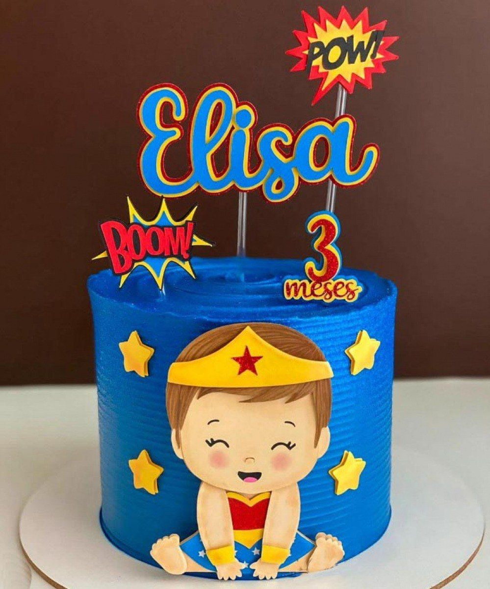 Arquivo de Corte Topo de Bolo Mulher Maravilha Baby