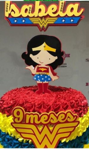 Arquivo de Corte Topo de Bolo Mulher Maravilha Cute Studio