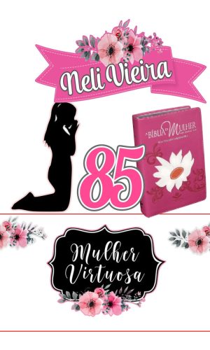 Arquivo de Corte Topo de Bolo Mulher Virtuosa Studio
