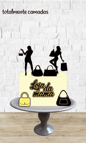 Arquivo de Corte Topo de Bolo Mulheres e Bolsas