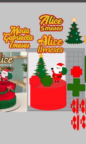 Arquivo de Corte/topo de Bolo - Natal 2 em Camadas