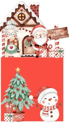 ARQUIVO DE CORTE TOPO DE BOLO Natal aquarelado