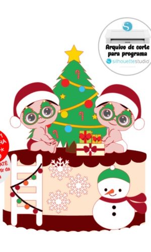 Arquivo de Corte Topo de Bolo Natal Bebês