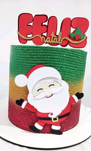 Arquivo de Corte Topo de Bolo Natal em Camadas 910