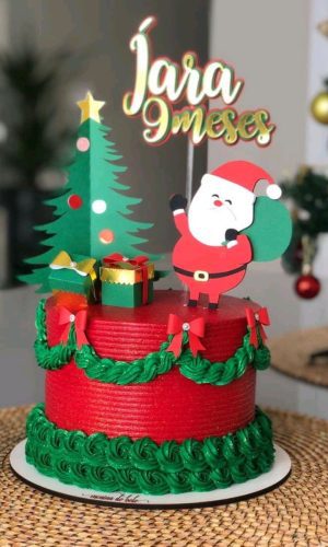Arquivo de Corte Topo de Bolo Natal em Camadas 921