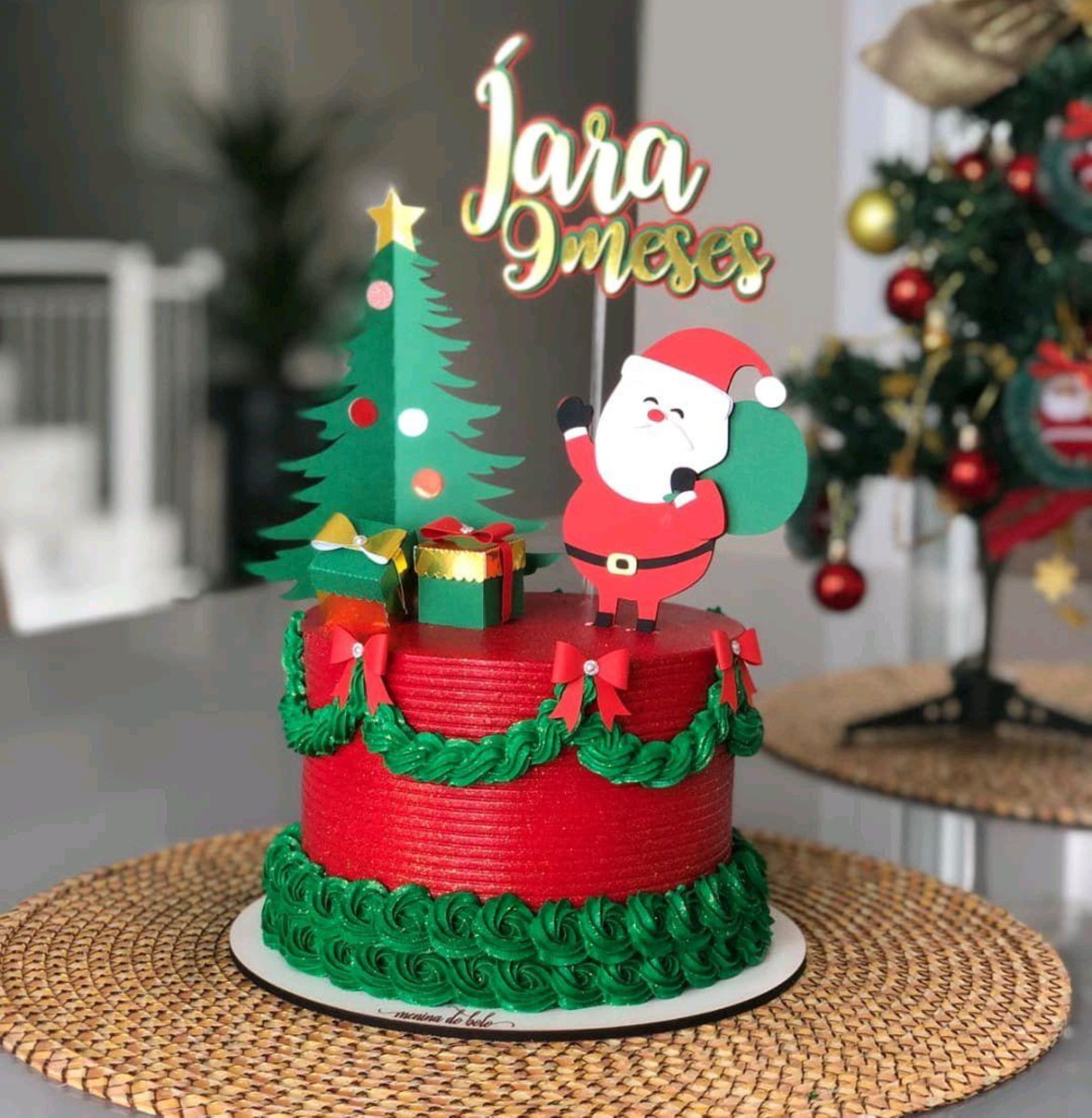 Arquivo de Corte Topo de Bolo Natal em Camadas 921