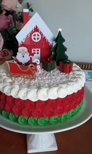 Arquivo de corte Topo de bolo Natal em camadas