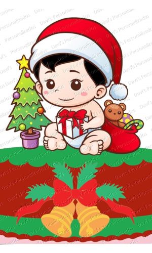 Arquivo de Corte Topo de Bolo Natal Menino