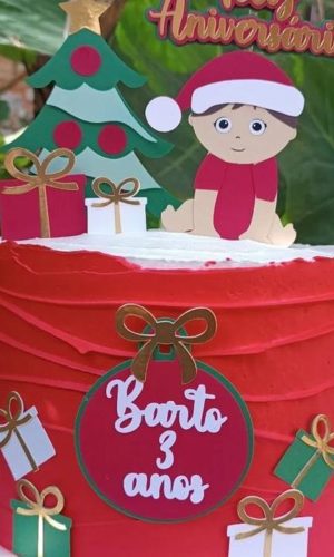 Arquivo de Corte Topo de Bolo Natal Menino