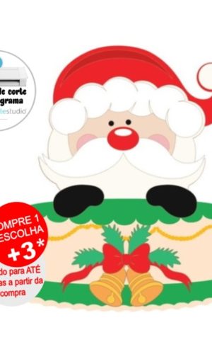 Arquivo de Corte Topo de Bolo Natal Papai Noel
