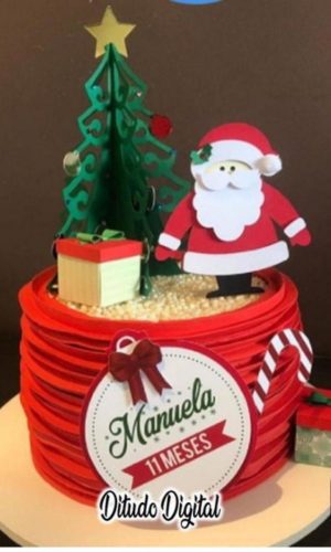 Arquivo de corte Topo de Bolo Natal STUDIO