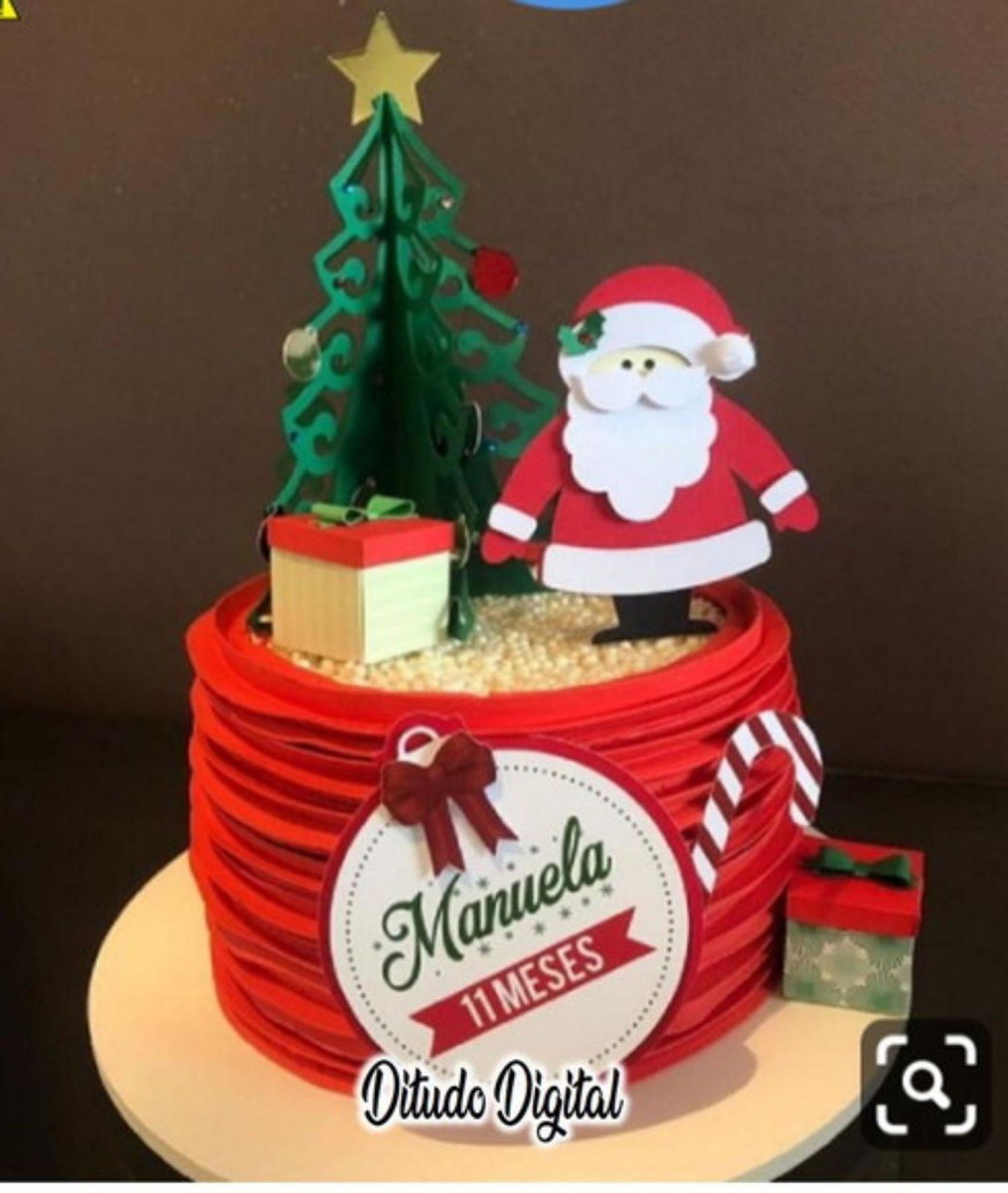 Arquivo de corte Topo de Bolo Natal STUDIO