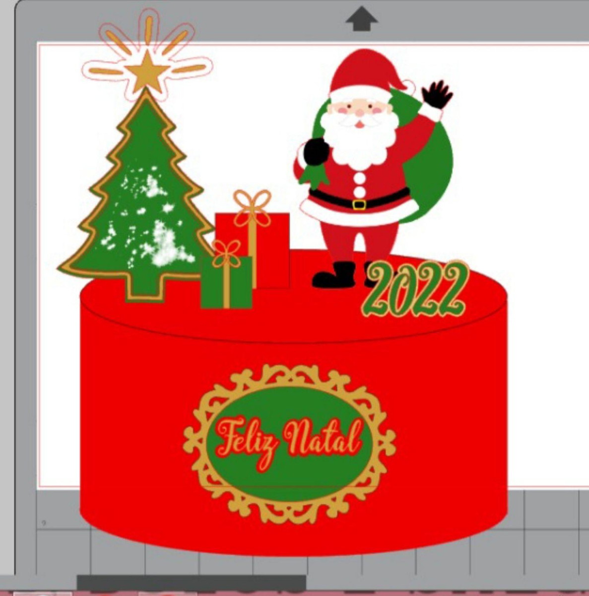 Arquivo de Corte Topo de Bolo Natal