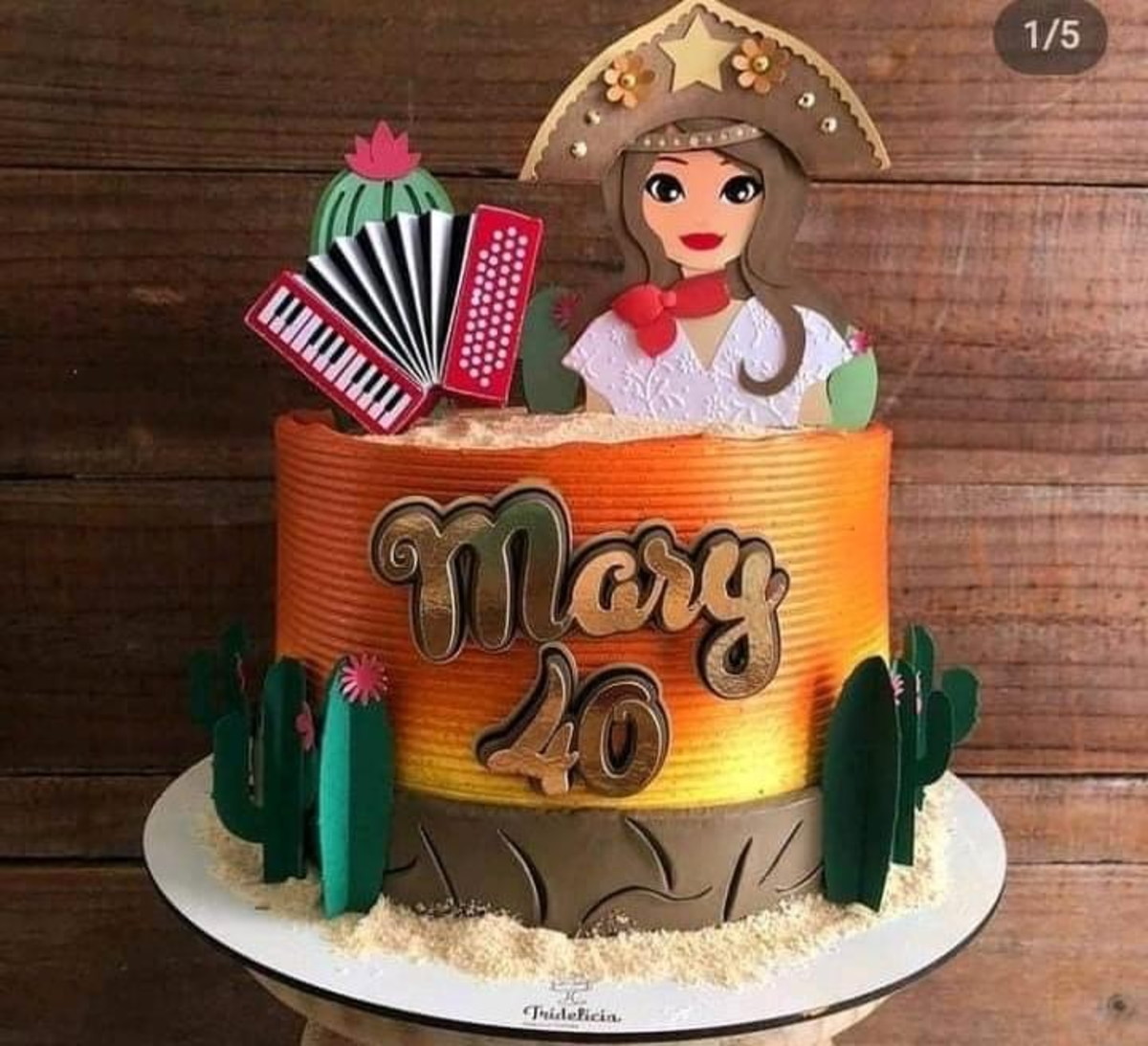 Arquivo de corte topo de bolo Nordeste Juliette Cactos