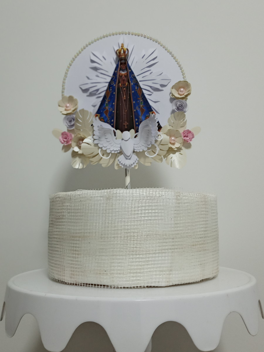 Arquivo de corte topo de bolo Nossa Senhora - Imagem 2