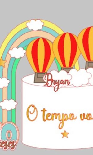 Arquivo de Corte Topo de Bolo o Tempo Voa