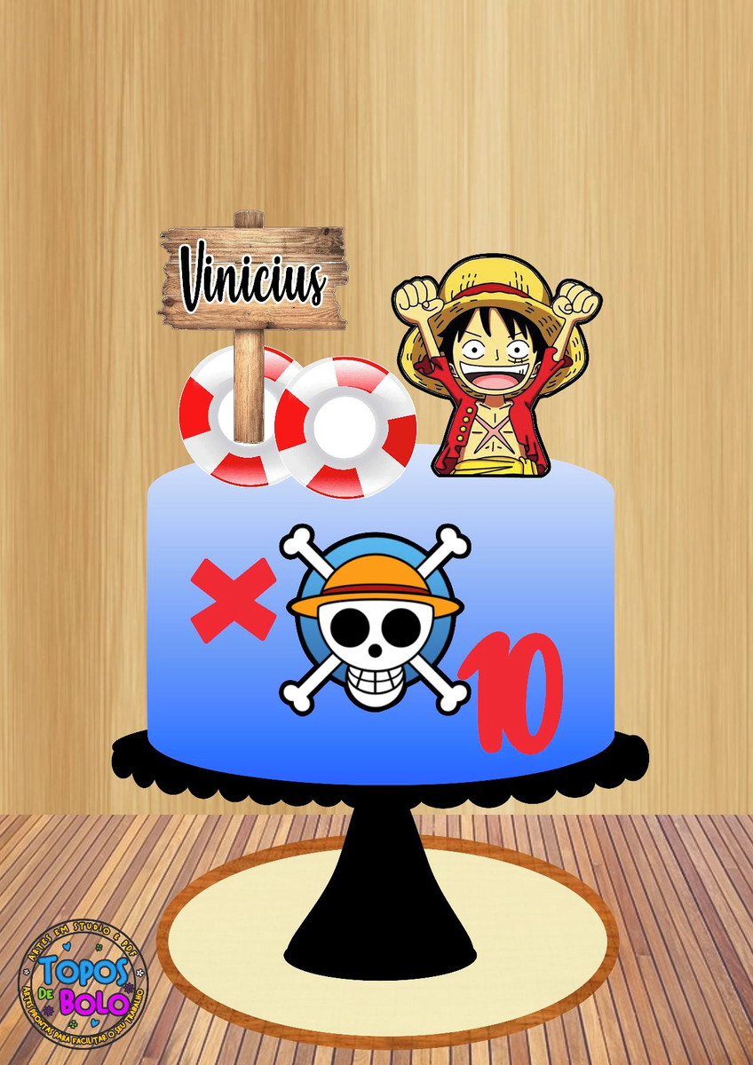 Arquivo de Corte Topo de Bolo One Piece Cute - Imagem 2
