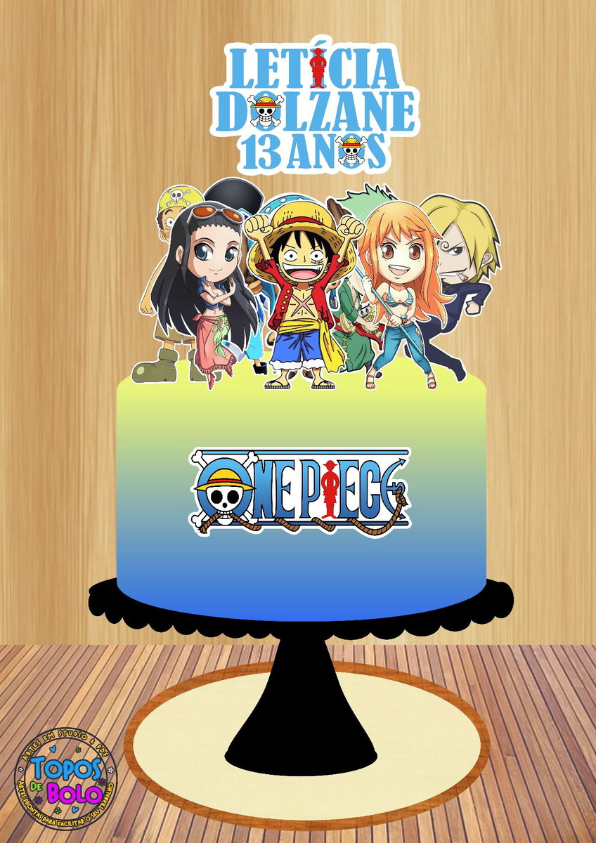 Arquivo de Corte Topo de Bolo One Piece Cute