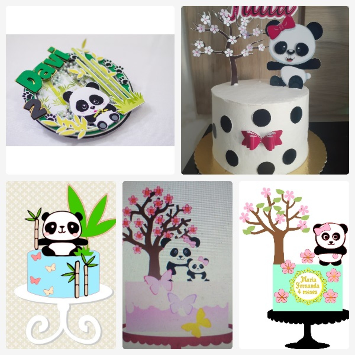 Arquivo de Corte Topo de Bolo Panda 2 + Brinde
