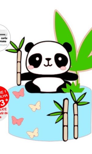 Arquivo de Corte Topo de Bolo Panda