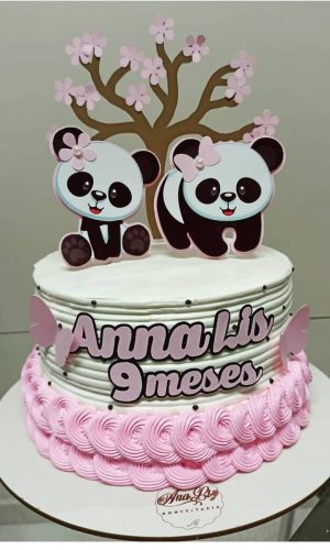 Arquivo De Corte Topo De Bolo Panda Arvore Camadas