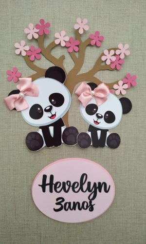 Arquivo De Corte Topo De Bolo Panda Arvore