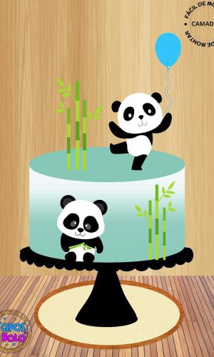 Arquivo de Corte Topo de Bolo Panda Boy