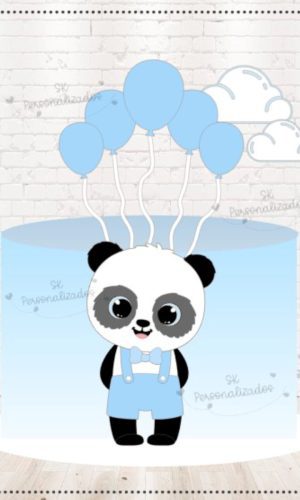 Arquivo de Corte Topo de Bolo Panda em Camadas #1218#