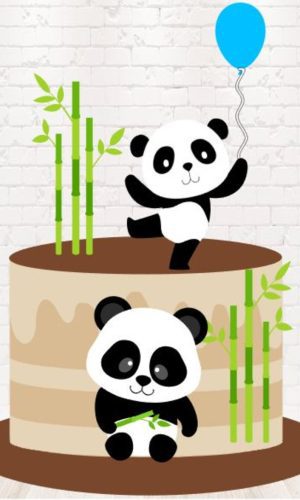 Arquivo de Corte Topo de Bolo Panda em Camadas #1278#