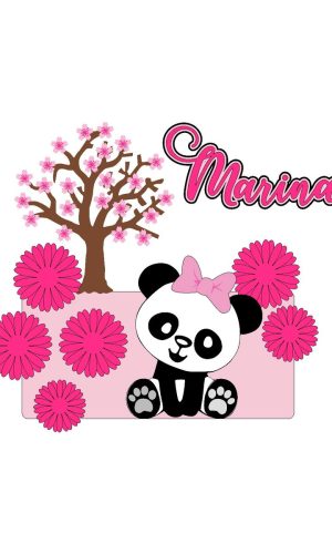 Arquivo de Corte Topo de Bolo Panda em Camadas