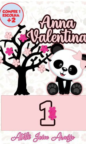 172 - Arquivo de Corte Topo de Bolo Panda Fofo