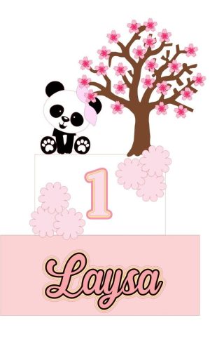 ARQUIVO DE CORTE TOPO DE BOLO PANDA ROSA