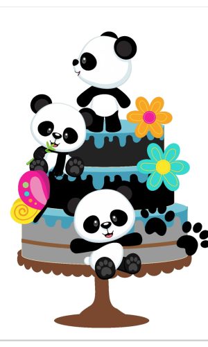 Arquivo de Corte Topo de Bolo Panda Studio