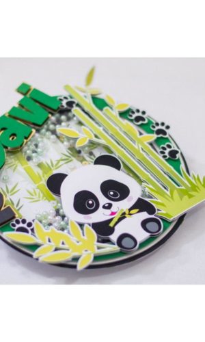 Arquivo de Corte Topo de Bolo Panda Studio