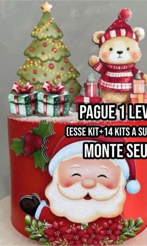 Arquivo de Corte Topo de Bolo Papai Noel 13