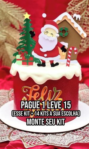 Arquivo de Corte Topo de Bolo Papai Noel 9 Studio +14