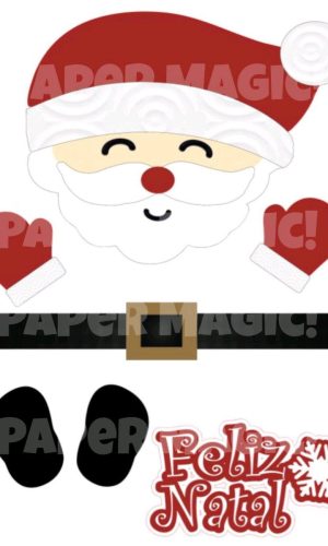 Arquivo de corte topo de bolo Papai Noel em camadas