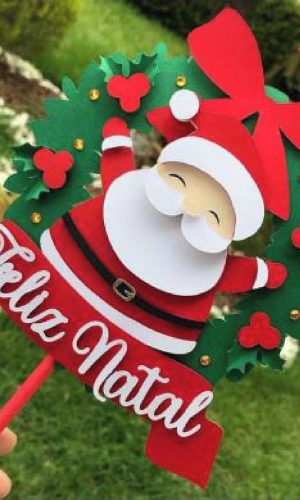 Arquivo de corte Topo de bolo Papai Noel em Camadas STUDIO