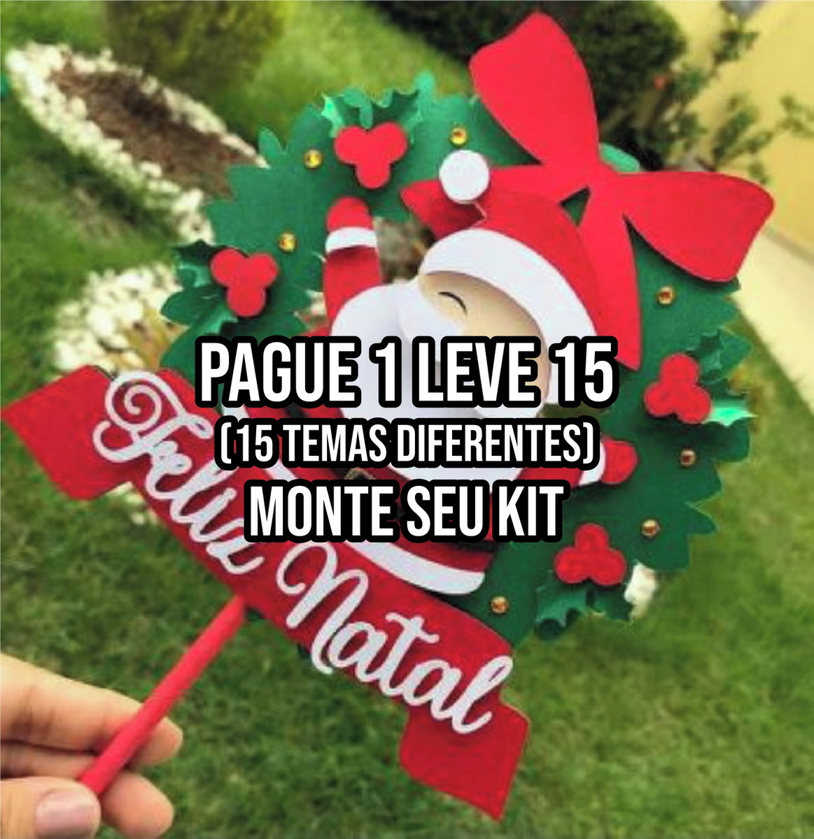 Arquivo de Corte Topo de Bolo Papai Noel em Camadas Studio